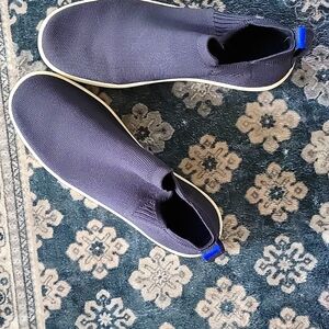 Rothy’s Navy Mid Top Slip On Sneakers